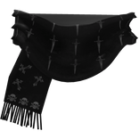 Grunge Dagger Skull Face Scarf (Black)