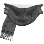 Grunge Dagger Skull Face Scarf (White)