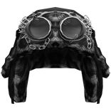 Grunge Dark Cheetah Ushanka With Grey Goggles