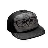 Grunge Distressed Cat Cap [Black]