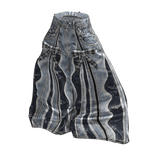 💜 Grunge Kitsch Patchwork Wide Denim Pants_Ligh