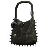 Grunge Pierced Tote Bag Green