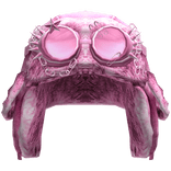 Grunge Pink Ushanka With Pink Goggles