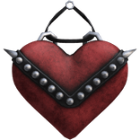 Grunge Spikey Heart Keychain (valentines red) 