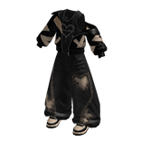 Grunge Street Baggy Pants (Cream)