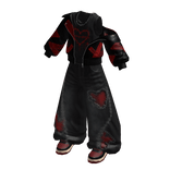 Grunge Street Baggy Pants (Red)