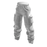 Grunge Y2K Cross Cargo Pants w/ Chains - White