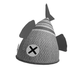 grunge y2k knitted fish beanie (gray)