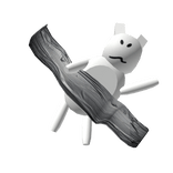 Gubby Duct Taped on Back