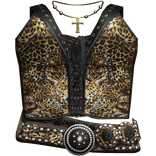 Gyaru Cheetah Corset with Belt
