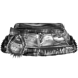 Gyaru Goth Emo Black Denim Jean Skirt with Bow