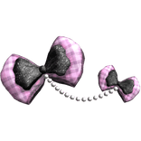 Gyaru hime gyal Sparkly double bows w Pearls