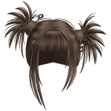 Gyaru Spikey Clipped Pigtails (Brown)