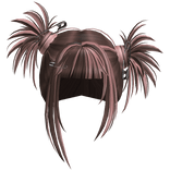 Gyaru Spikey Clipped Pigtails (Brown and Pink)