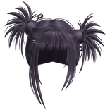 Gyaru Spikey Clipped Pigtails (Purple)