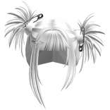 Gyaru Spikey Clipped Pigtails (White)