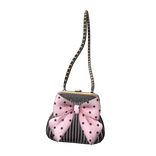 Gyaru Vintage Clutch Bag | Black & Pink