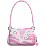  ♡ pink gyaru y2k zebra purse in white