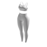 Gym Outfit White Baddie Skinny Leggings Top Y2K