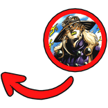 Gyro Zeppeli pointing meme circle jjba
