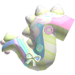 Colorful Kawaii Decora Dinosaur Tail in Green