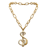 Dollar Sign McBling Gyaru Y2k Necklace | Gold