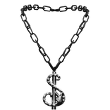 Dollar Sign McBling Gyaru Y2k Necklace | Black
