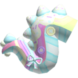 Colorful Kawaii Decora Dinosaur Tail in Blue