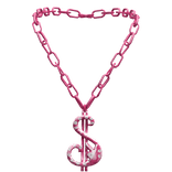 Dollar Sign McBling Gyaru Y2k Necklace | Hot Pink