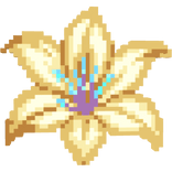[Hair Pin] - Yellow Pixel Flower Lily