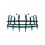 Half Crown Black & Aqua