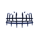 Half Crown Black & Blue