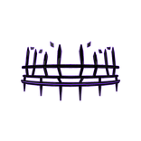 Half Crown Black & Purple