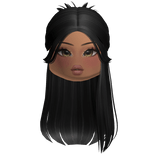 Half Up Black Hair w/ Makeup