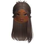 Half Up Brown Hair w/ Makeup