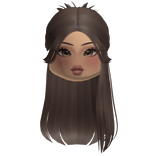 Half Up Brown Hair w/ Makeup