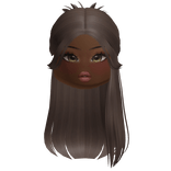 Half Up Brown Hair w/ Makeup