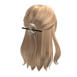 Half up half down hair w/ skull clip in blonde