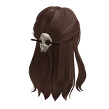 Half up half down hair w/ skull clip in brown