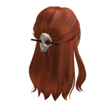 Half up half down hair w/ skull clip in ginger