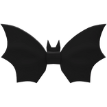 Halloween Bat Bow Tie - Black