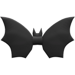 Halloween Bat Bow Tie - Black