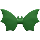 Halloween Bat Bow Tie - Green