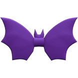 Halloween Bat Bow Tie - Purple