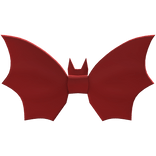 Halloween Bat Bow Tie - Red