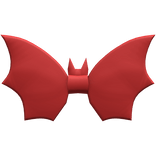 Halloween Bat Bow Tie - Red