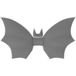 Halloween Bat Bow Tie - White