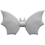 Halloween Bat Bow Tie - White