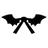 halloween bat ruffle bow