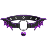 Halloween Choker w/ Bat Wings + Pumpkin